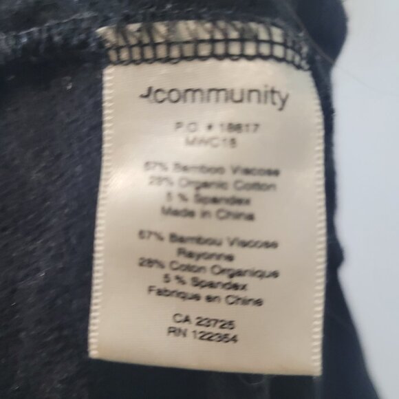 Community Black Zip Front Hooded Jacket Size M - Picture 12 of 12